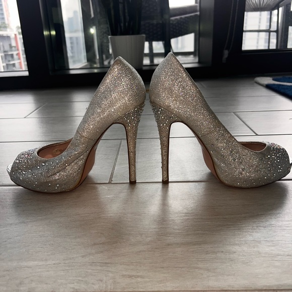 Bridal/sparkling peep toe heels - Picture 1 of 2